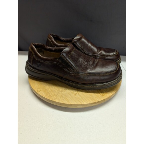 BORN BLAST III Men\'s Size 13 M Brown Leather Slip On Casual Loafer Shoes EUC
